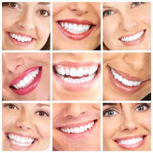 Collage of Smiling woman face